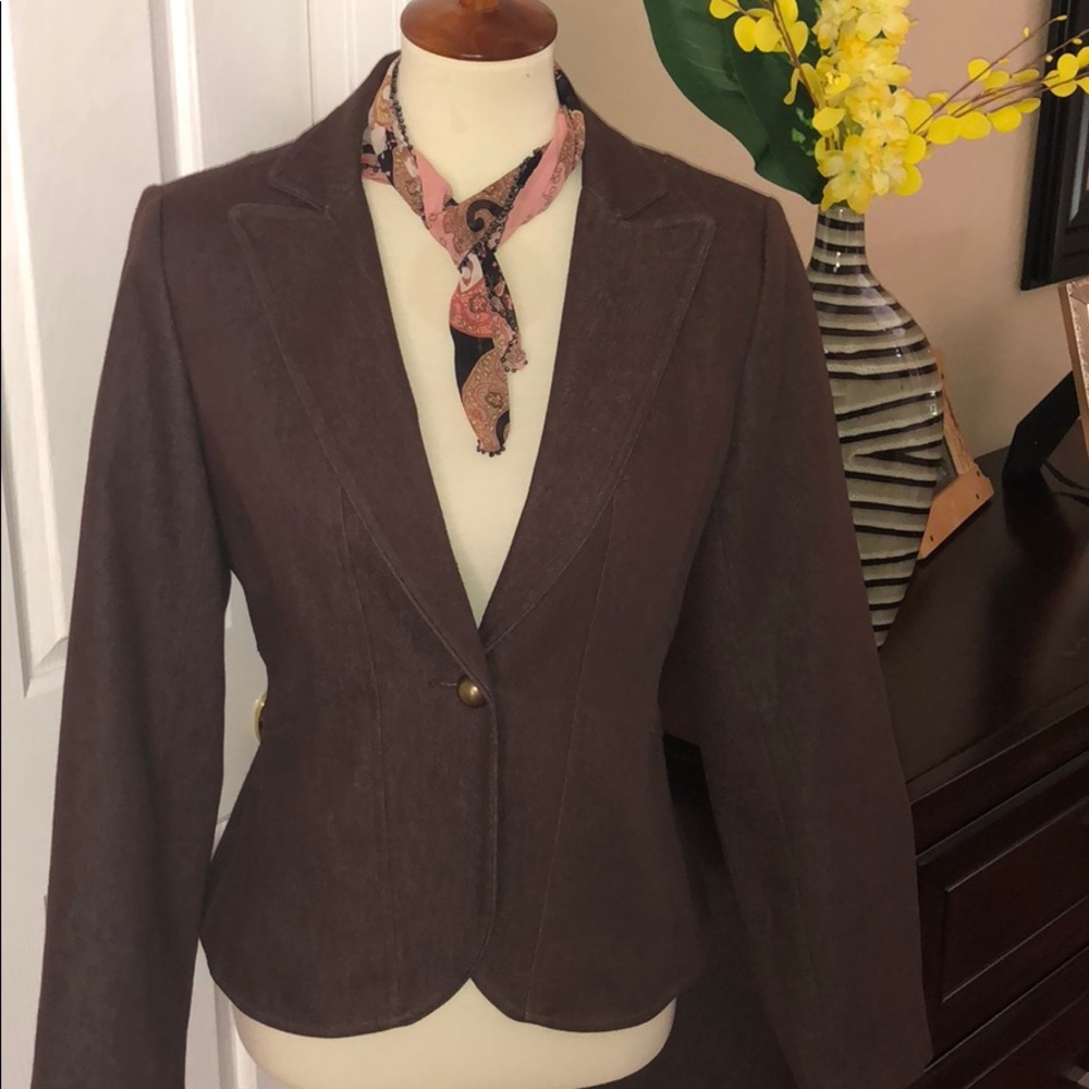 BANDOLINO BROWN DENIM BLAZER